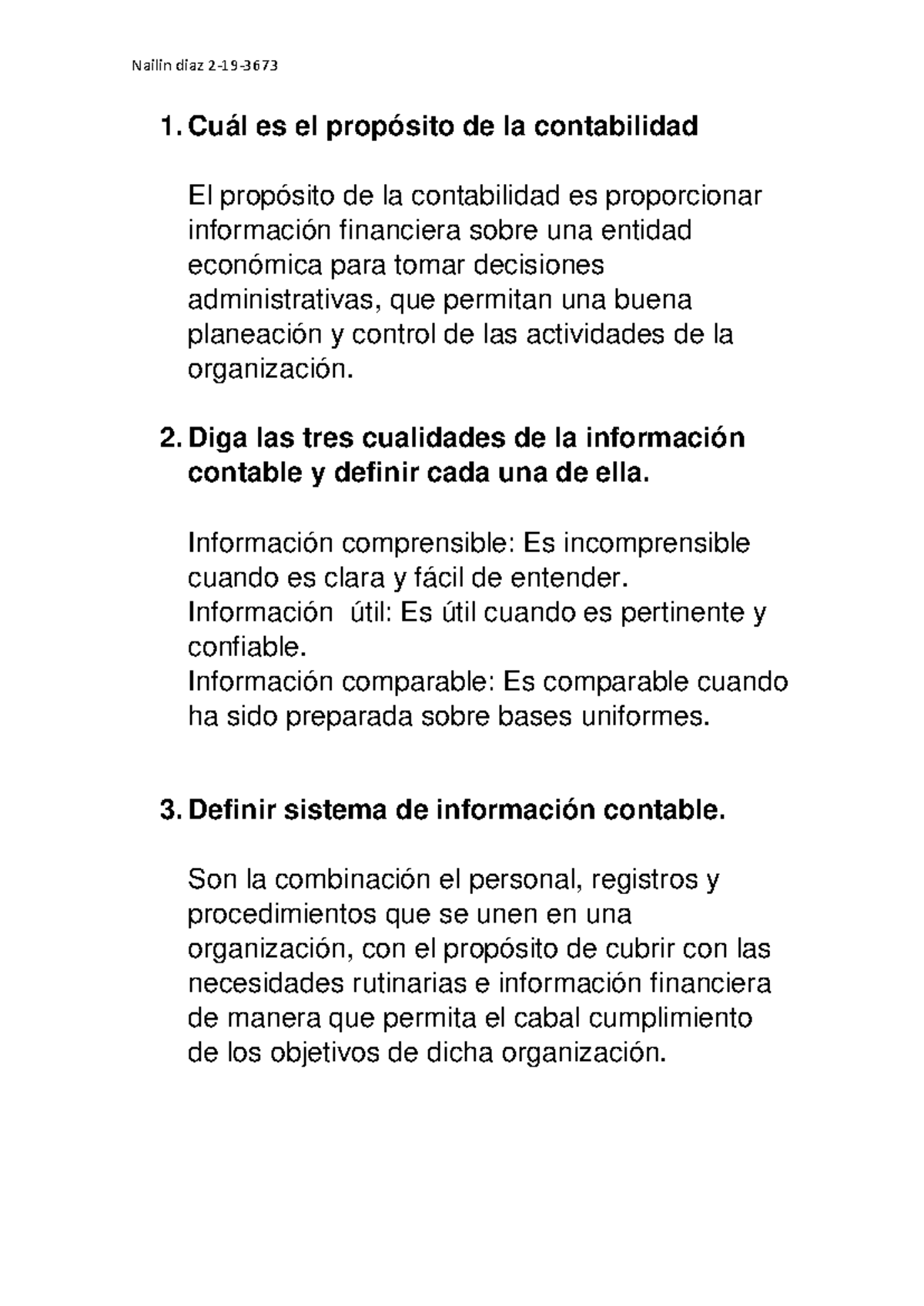 Propósito y Elementos de la Contabilidad en la Gestión Financiera - Studocu