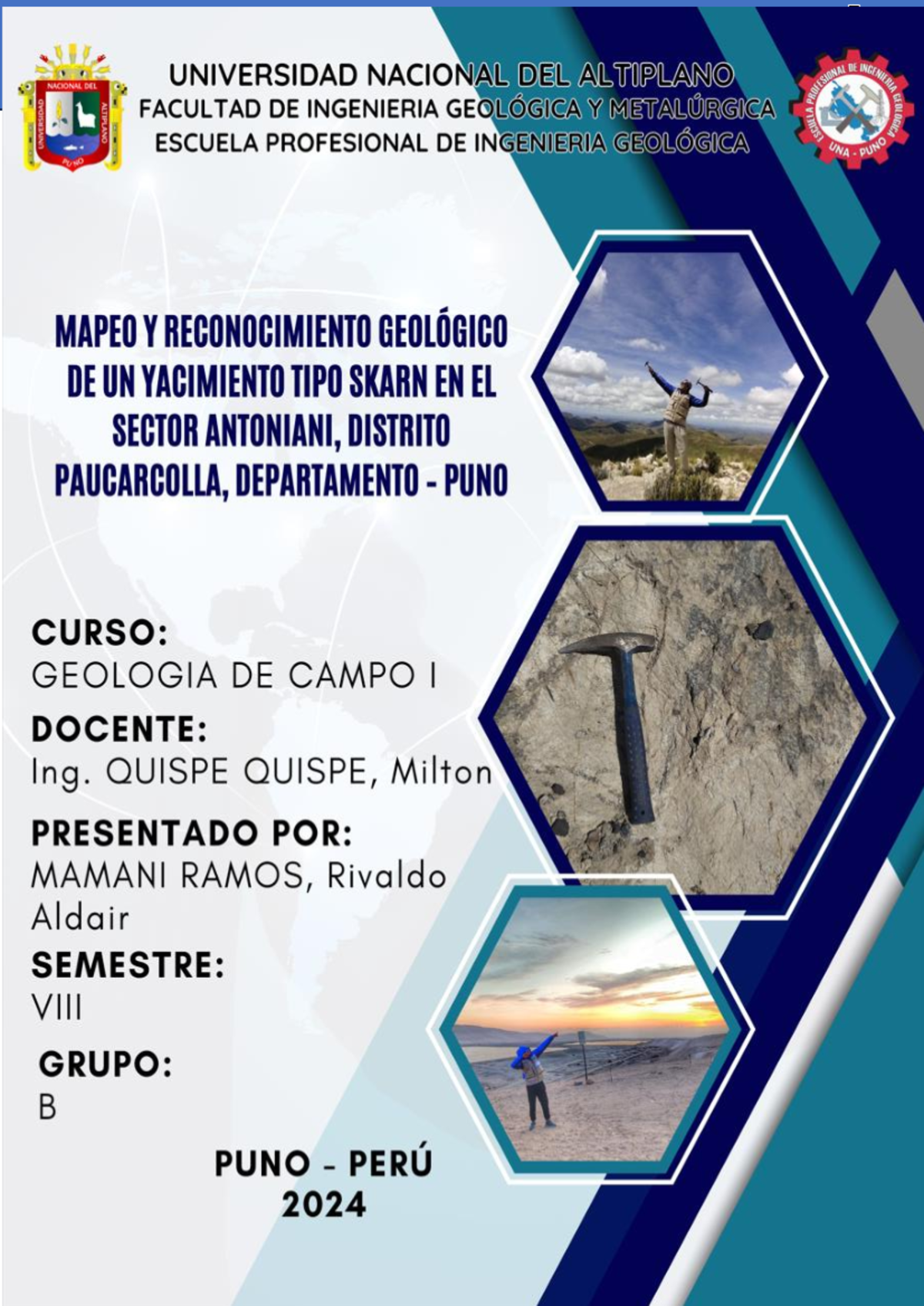 Informe de Geología de Campo I - Antoniani (GEO-101) - Document Preview