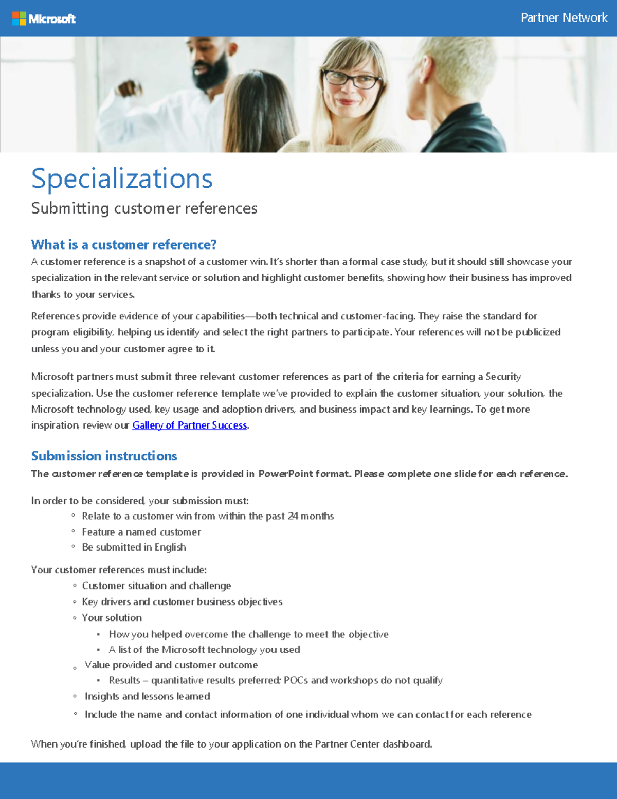 Security Customer Reference Submission Guidelines for Partners - Studocu