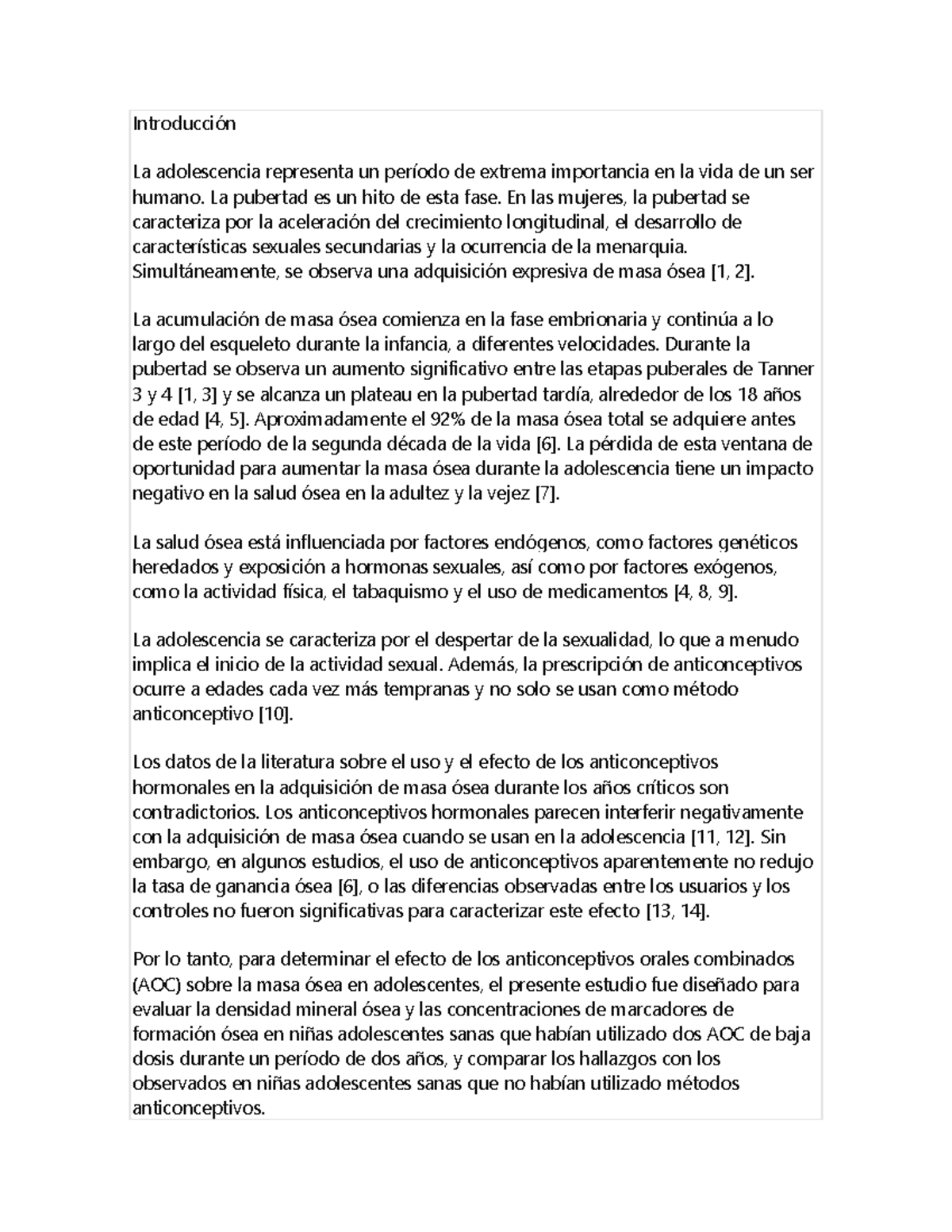 Articulo - fsdsd - Introducción La adolescencia representa un período ...