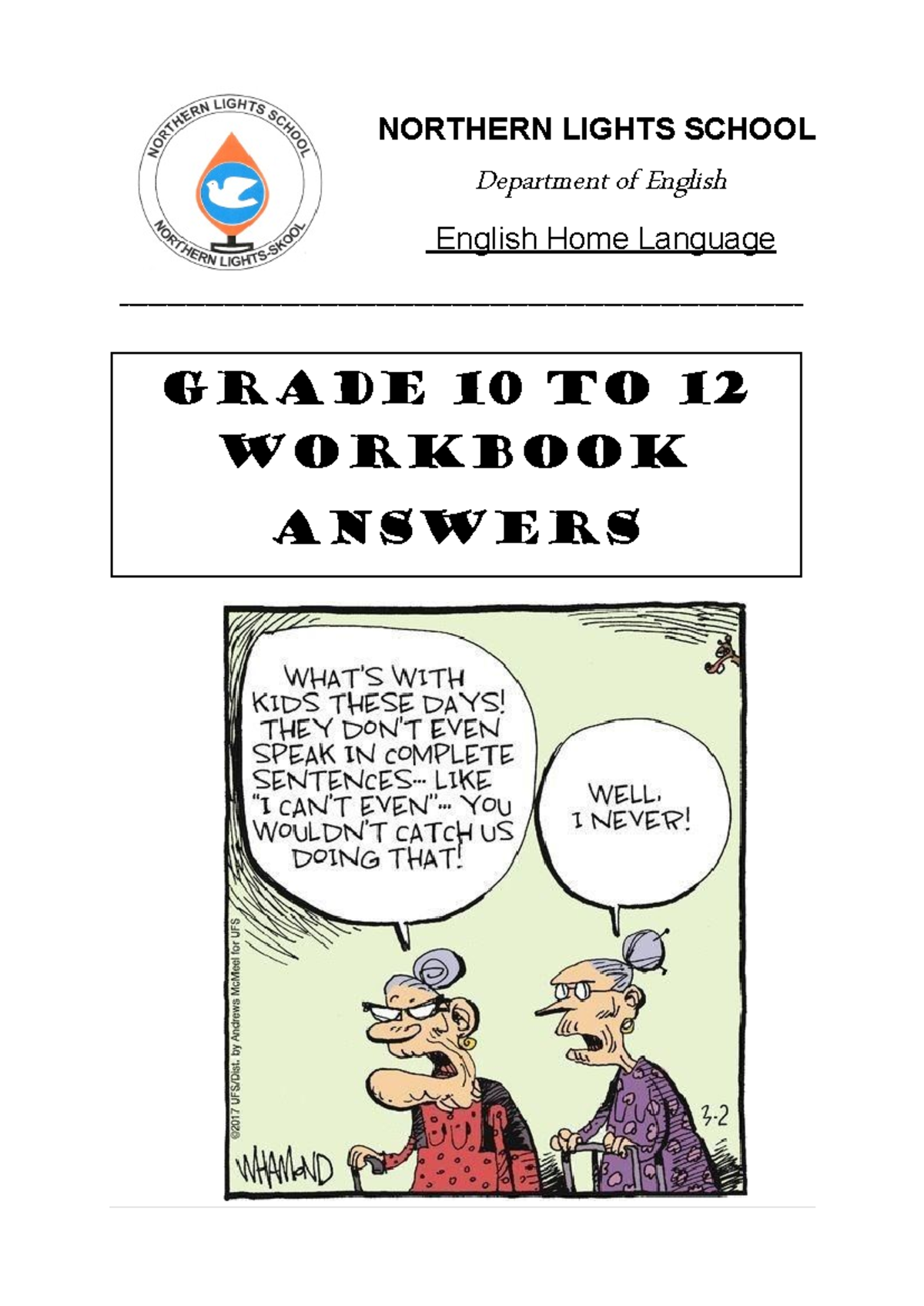 Grade 10-12 English Language Workbook Activities Memo - Studocu