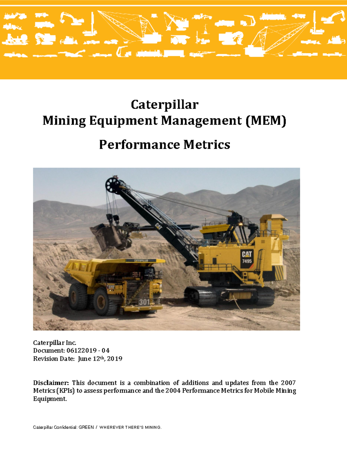 Caterpillar MEM Performance Metrics Overview (Cat PEBJ0190) - Studocu