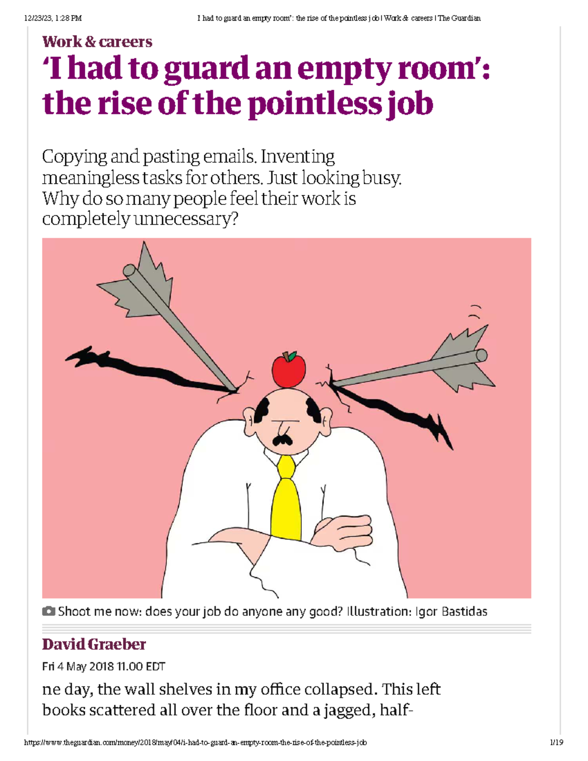 The Rise of Pointless Jobs: Insights from 'I Had to Guard an Empty Room ...