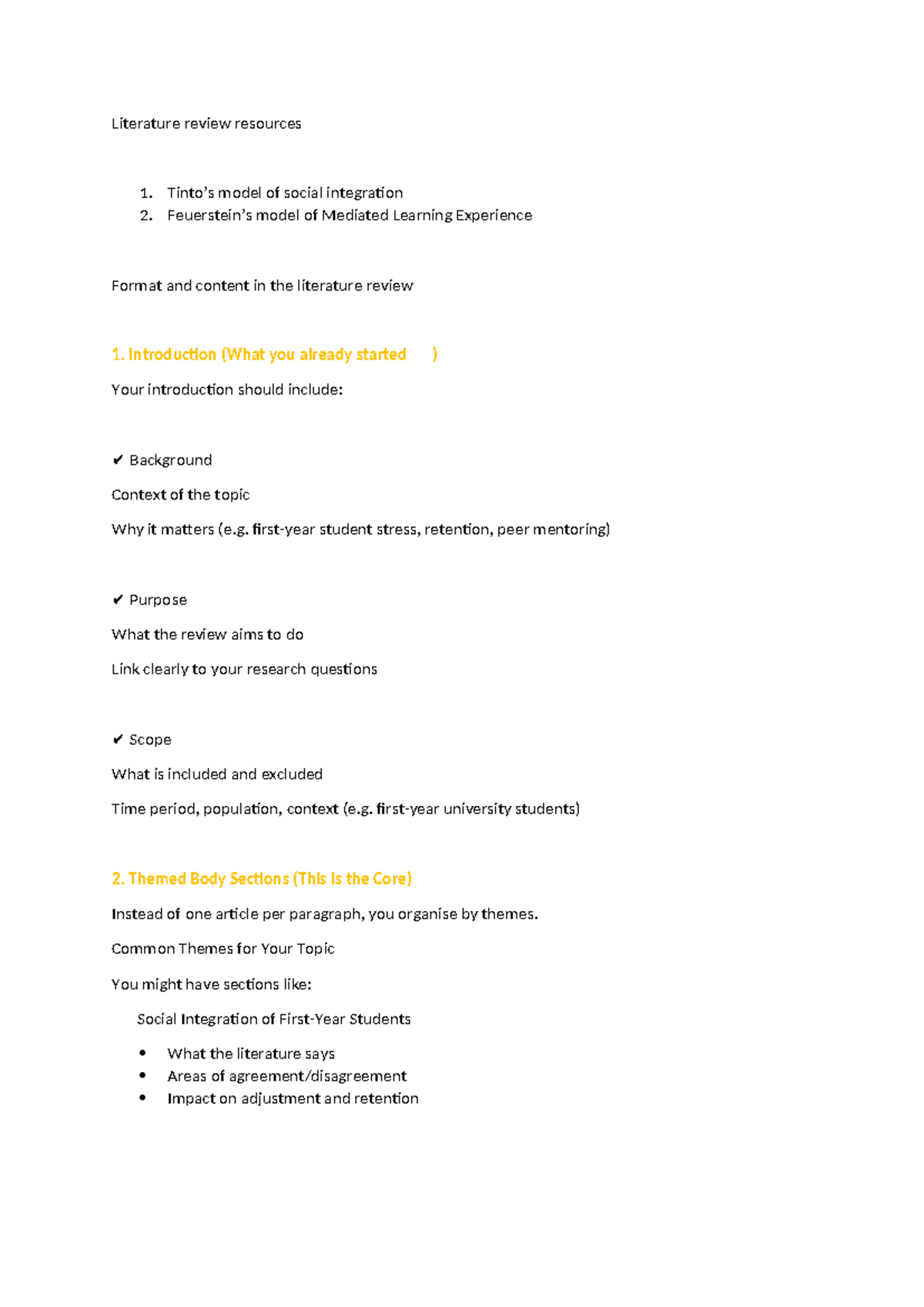 Literature Review: Social Integration & Mediated Learning Experience ...