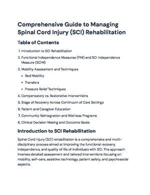 Comprehensive Guide on Spinal Cord Injury Rehabilitation (SCI ...