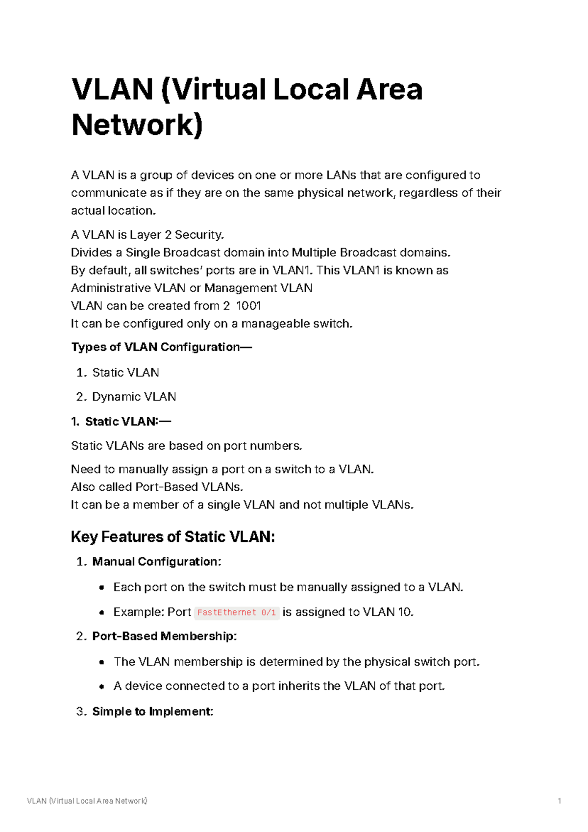 🚀 Exploring VLANs (Virtual Local Area Networks) 🌐 - VLAN (Virtual Local ...