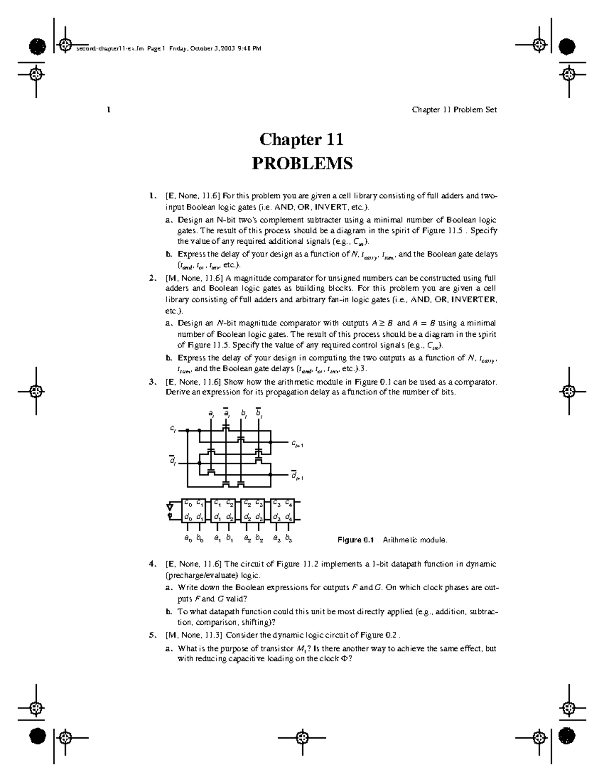 Chapter 7 Problem Set: Digital Circuit Analysis and Design (EE 101 ...