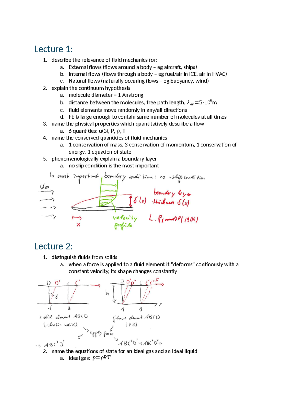 Fluid Mechanics Lecture Series: Key Concepts and Principles - Studocu