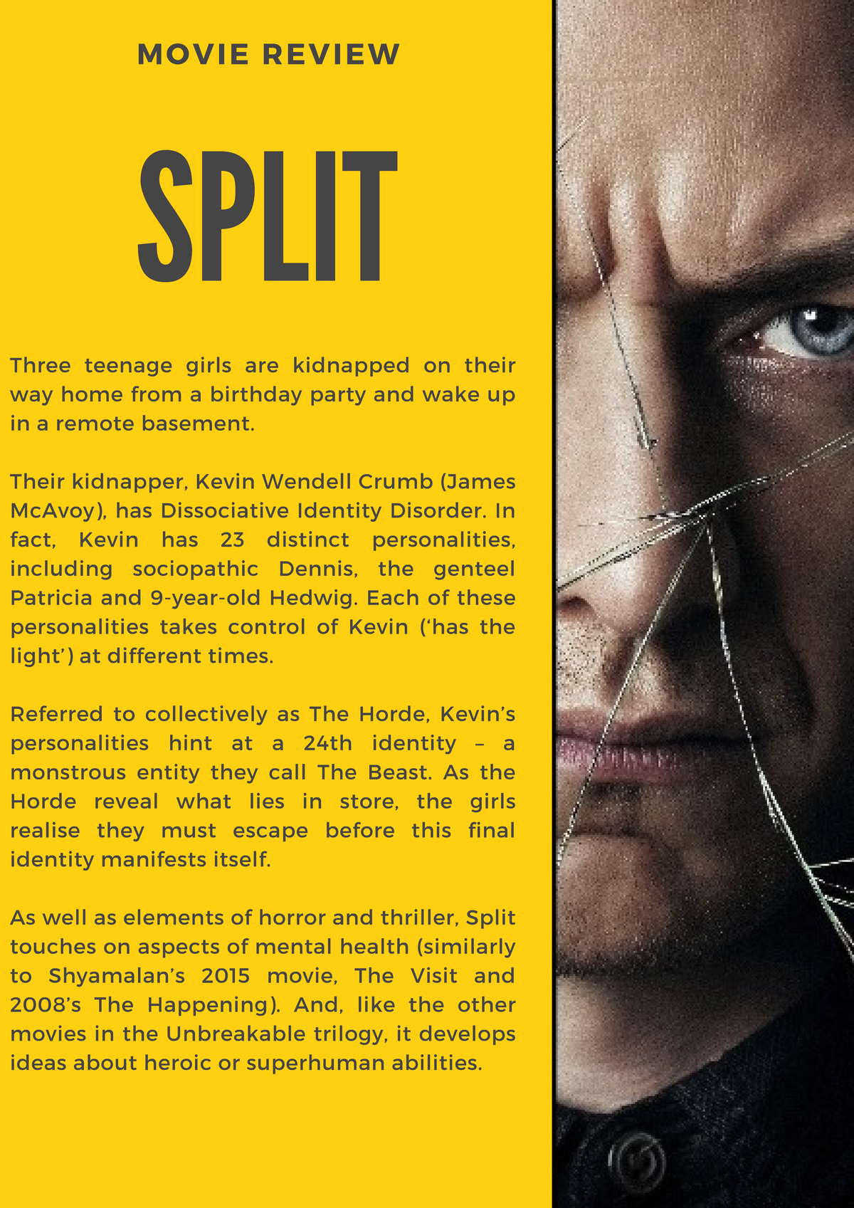 SPLIT (2016) Movie Review: Identity Confusion & The Beast Unveiled ...