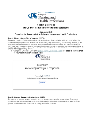 Stats Final Blueprint - HSCI-345- Topics on Final Exam Difference ...