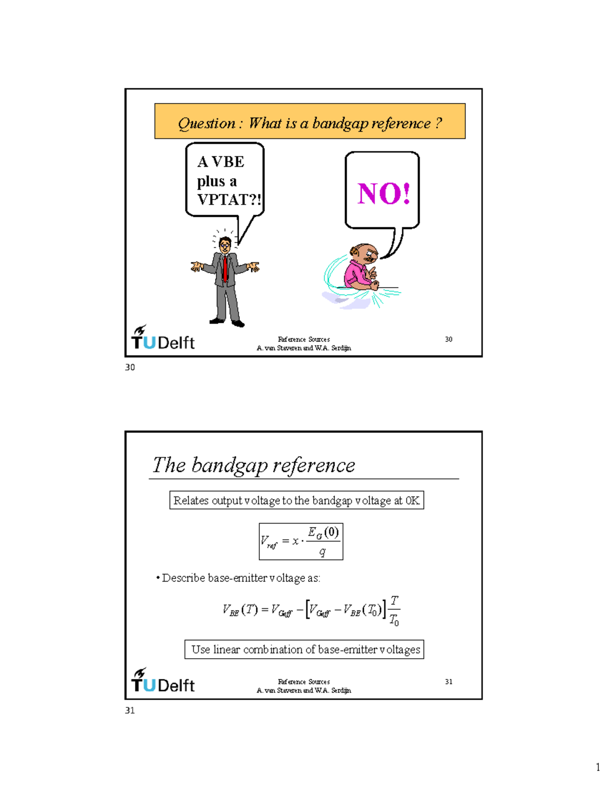 Bandgap Reference Concepts and Design - Handouts Sources 2024 Part 2 ...