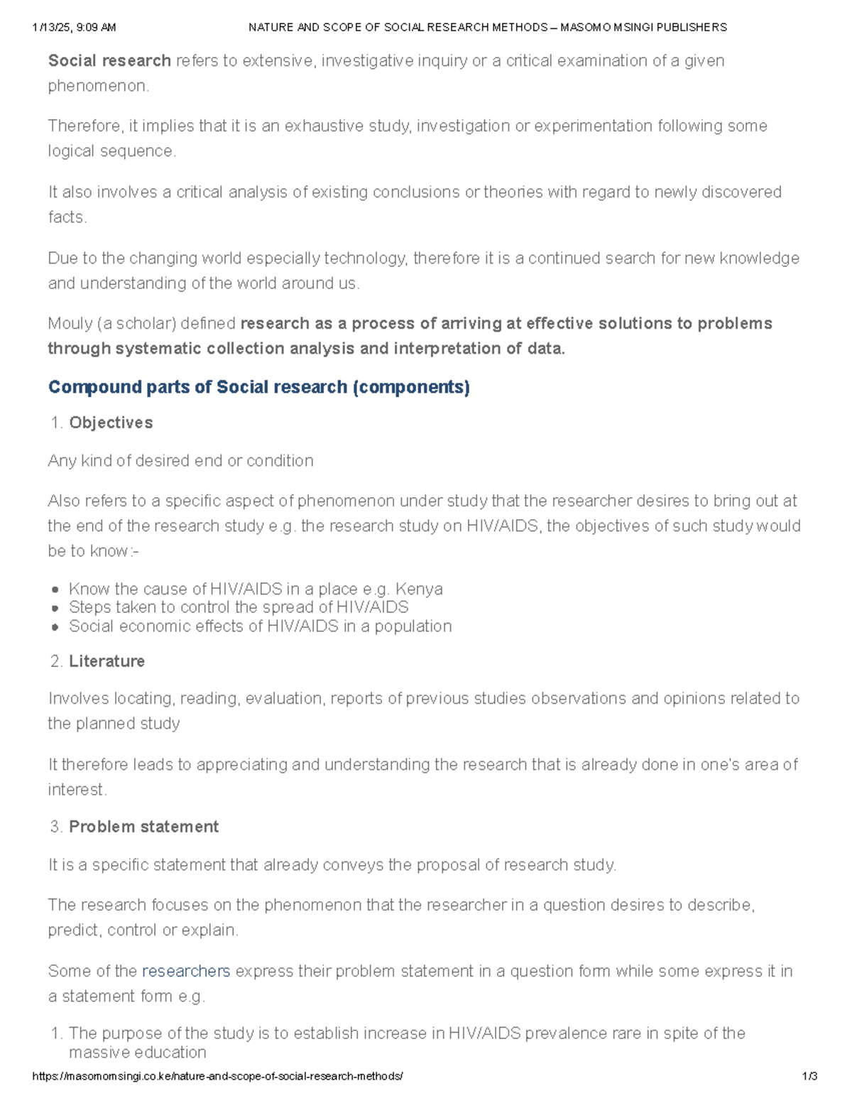NATURE AND SCOPE OF SOCIAL RESEARCH METHODS - RESEARCH STUDY GUIDE ...