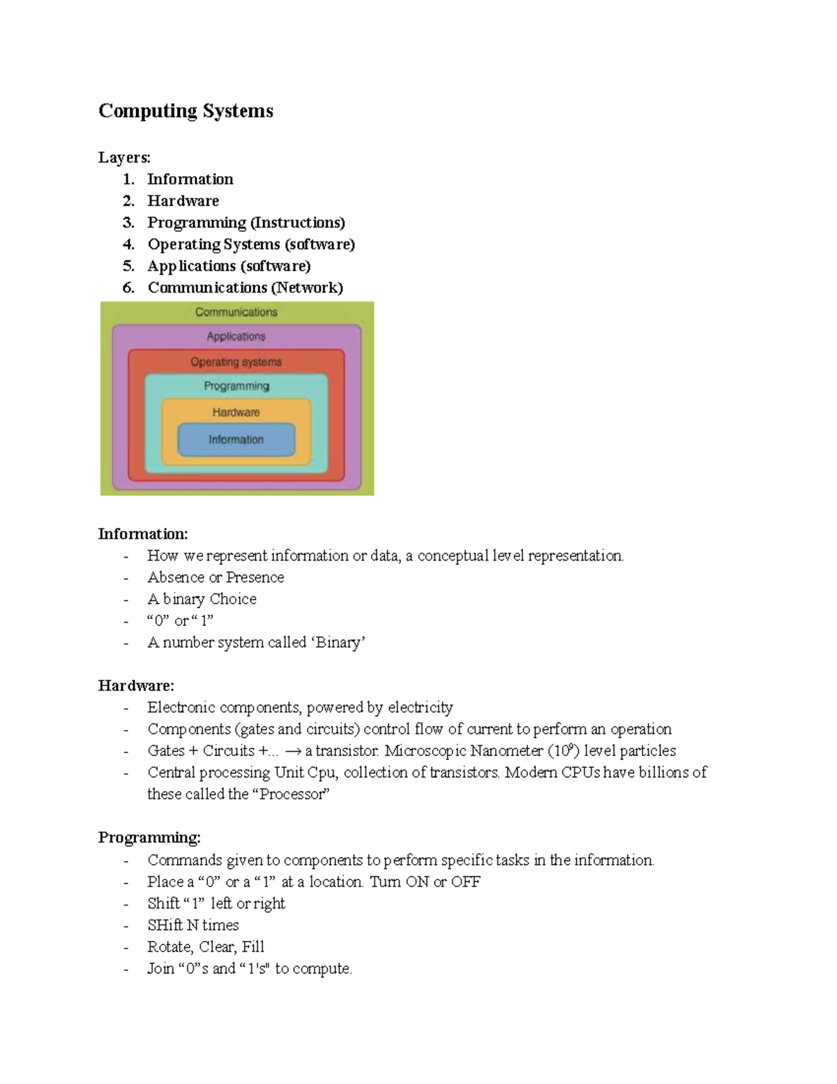 Midterm Exam Notes for CS 101: Key Concepts in Computing Systems - Studocu