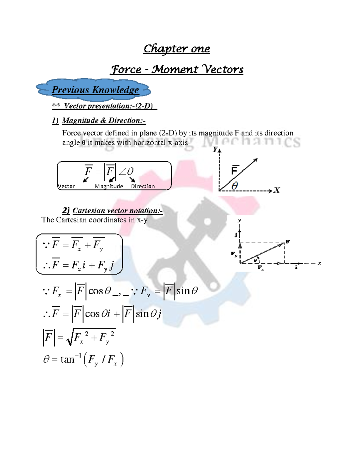 Ch1 Force-Moment System: Understanding Vectors and Moments - Studocu