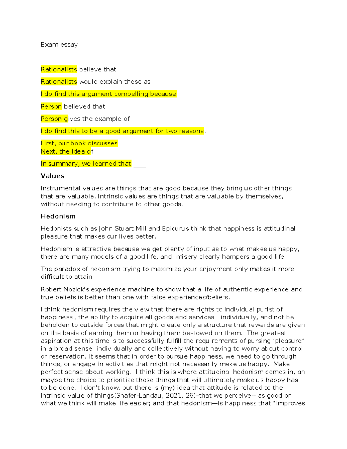 Ethics Exam 1 Study Notes: Key Concepts and Theories - Studocu