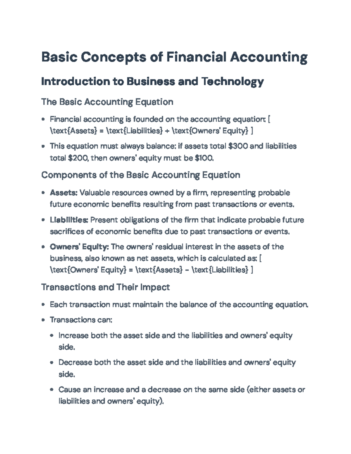 Basic Concepts of Financial Accounting - Essential Overview for ...