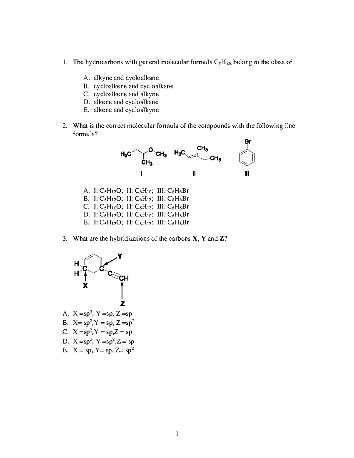 CHE102 Final Exam Multiple Choice Revision Questions - Studocu