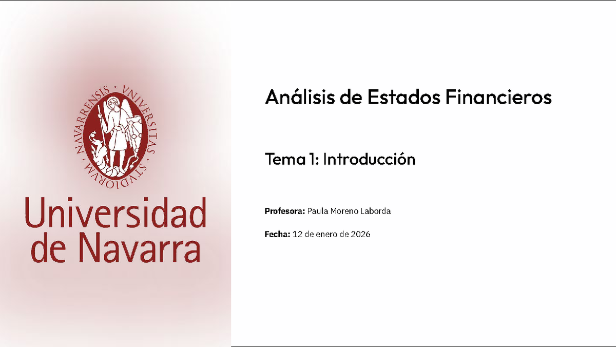 Análisis de Estados Financieros - TEMA 1: Introducción y Objetivos ...