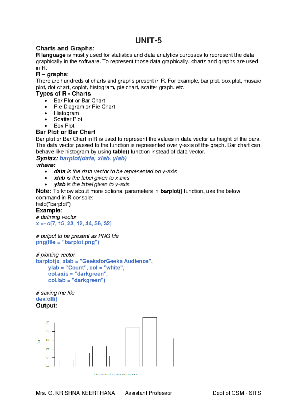R Programming: Charts and Graphs for Data Visualization - Studocu