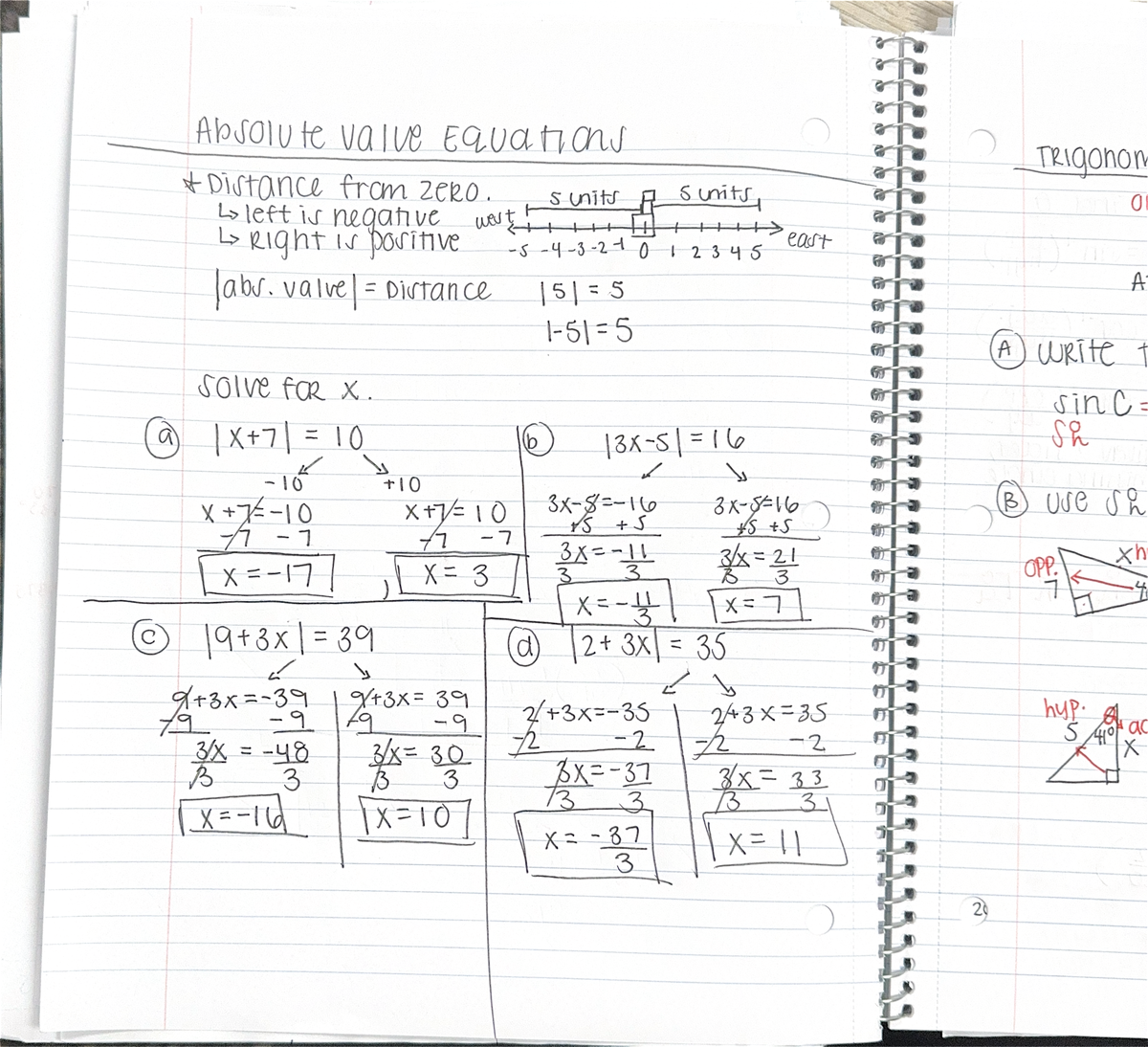 Midterm Review Notes for Course Code ABC123 - Absolute valve Equations ...