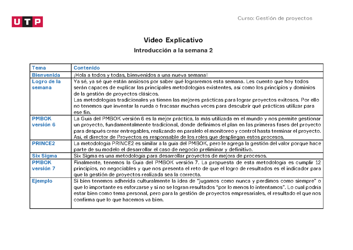 Semana+2+-+Guio Fwcmks - Curso: Gestión de proyectos Video Explicativo ...