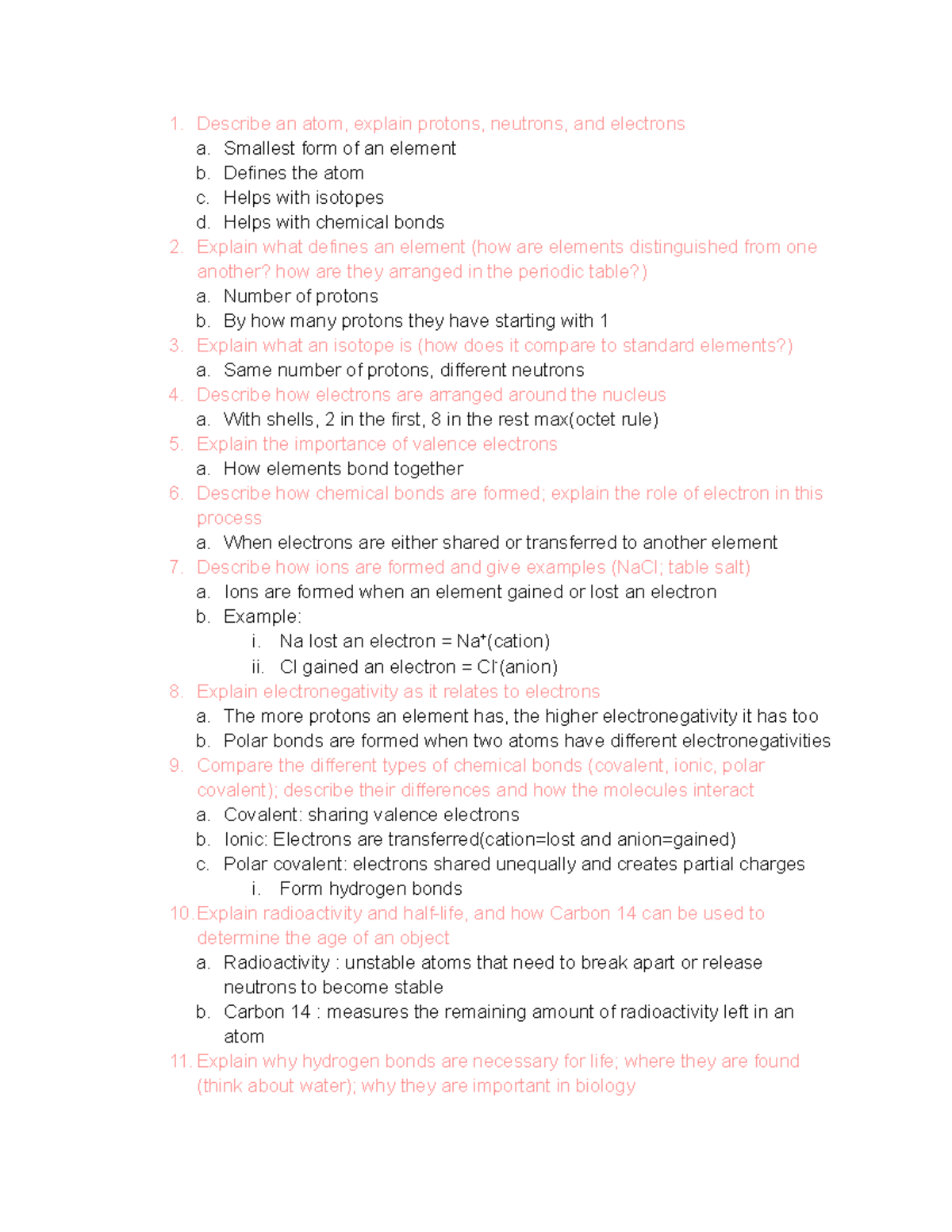 Cell Biology Exam Notes: Organelle Structures & Functions (BIO101 ...