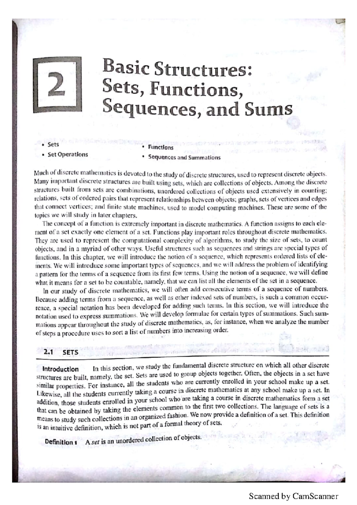 Sets - Maths lecture notes for the chapter sets - Computer Science BCA ...