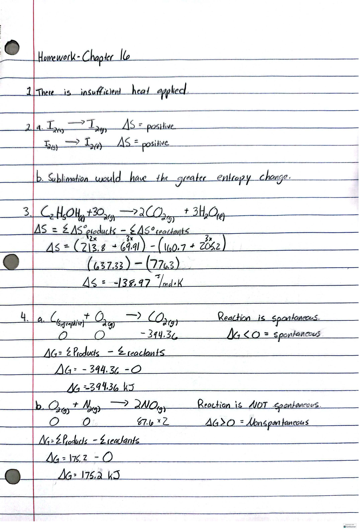 Chapter 16 Homework - Summer Online Chemistry Class - Studocu