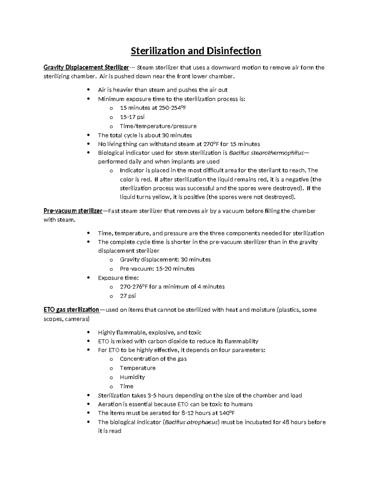 Sterilization Methods and Procedures for Medical Equipment (MED 101 ...