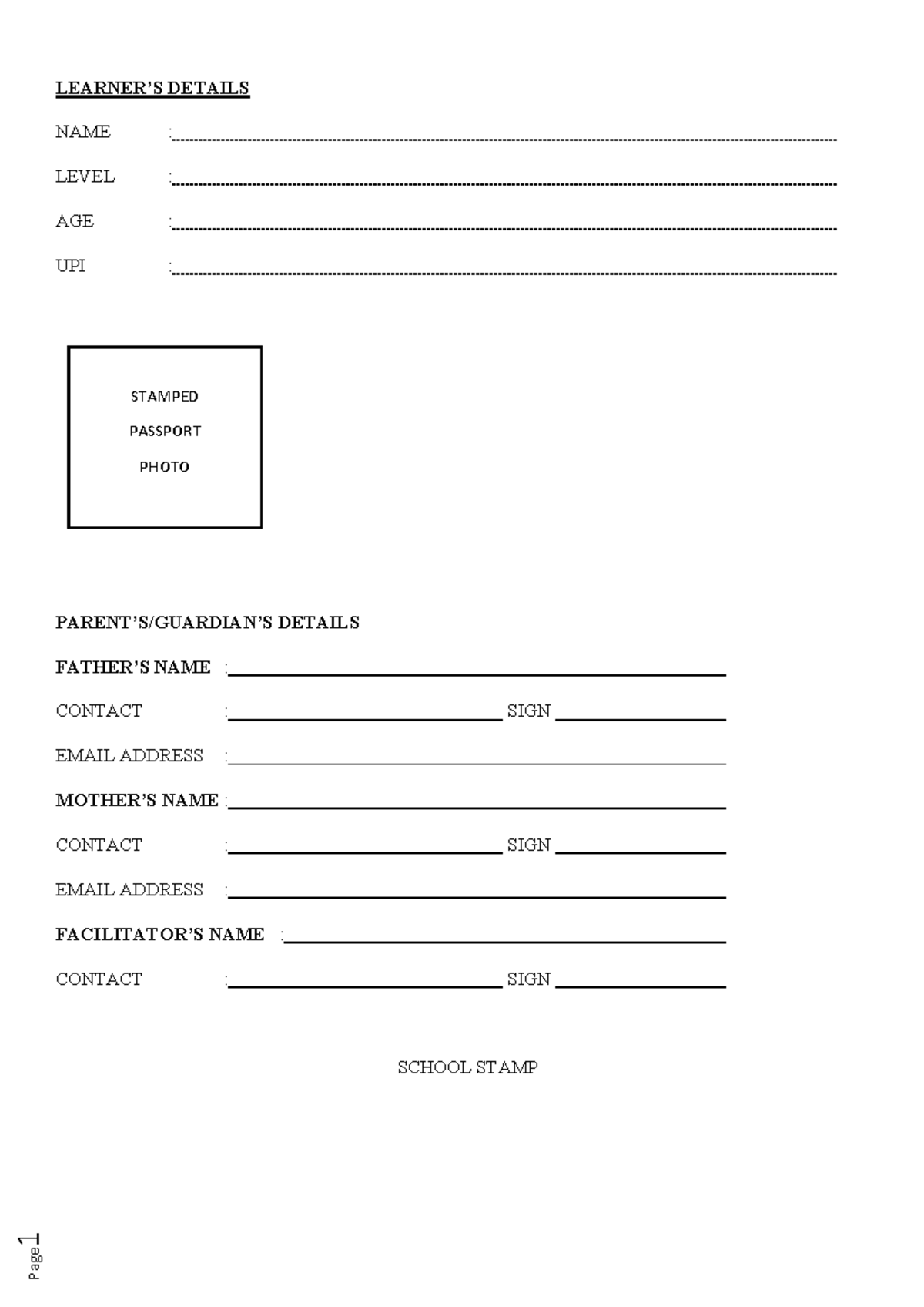 Grade 1 Report CARD PDF - Notes - 1 LEARNER’S DETAILS NAME : LEVEL ...
