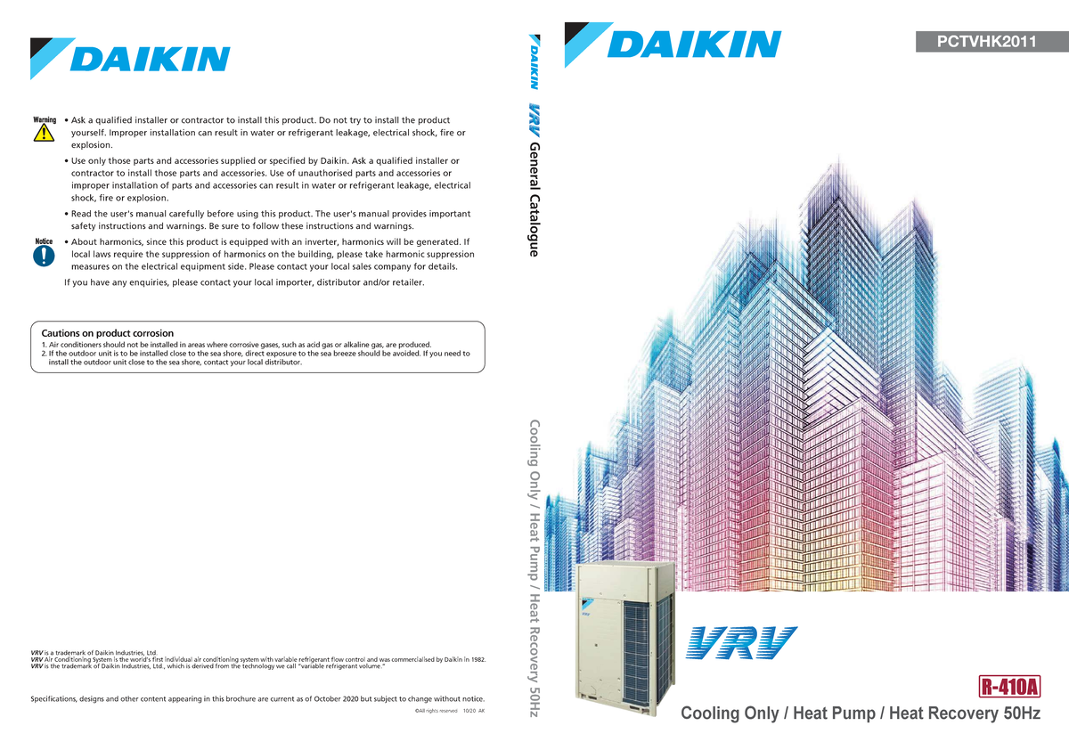 PCTVHK2011 Daikin VRV System Installation & Safety Guidelines - Studocu