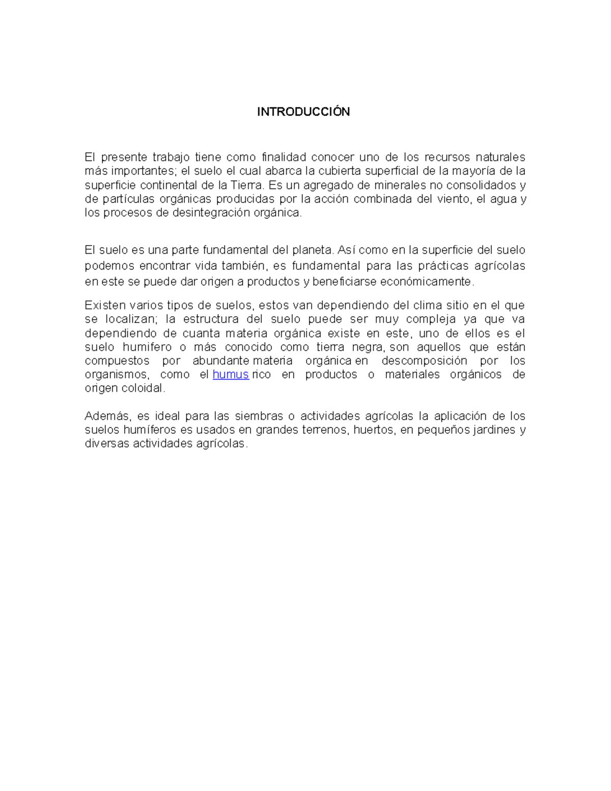 Características y Beneficios del Suelo Humífero: Investigación Agrícola ...