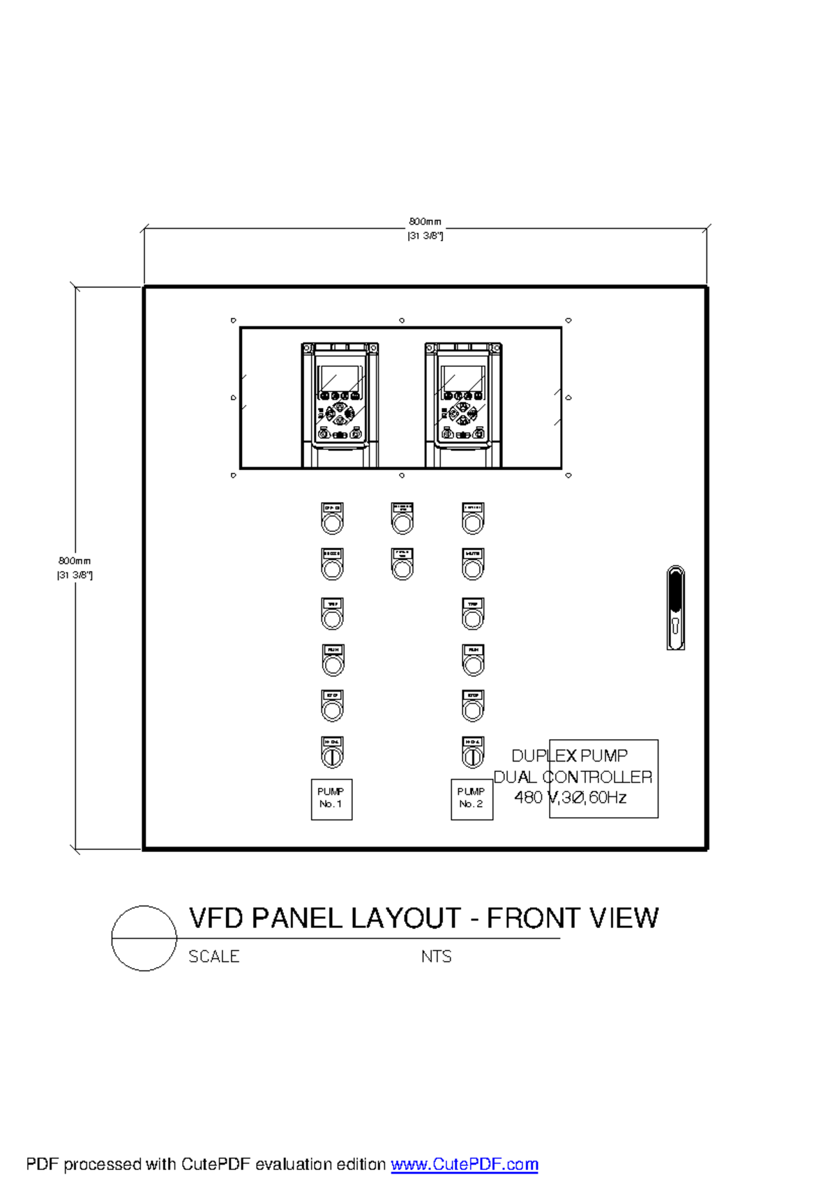05-14-26 VFD 20 hp Enclosure - 800mm [31 3/8