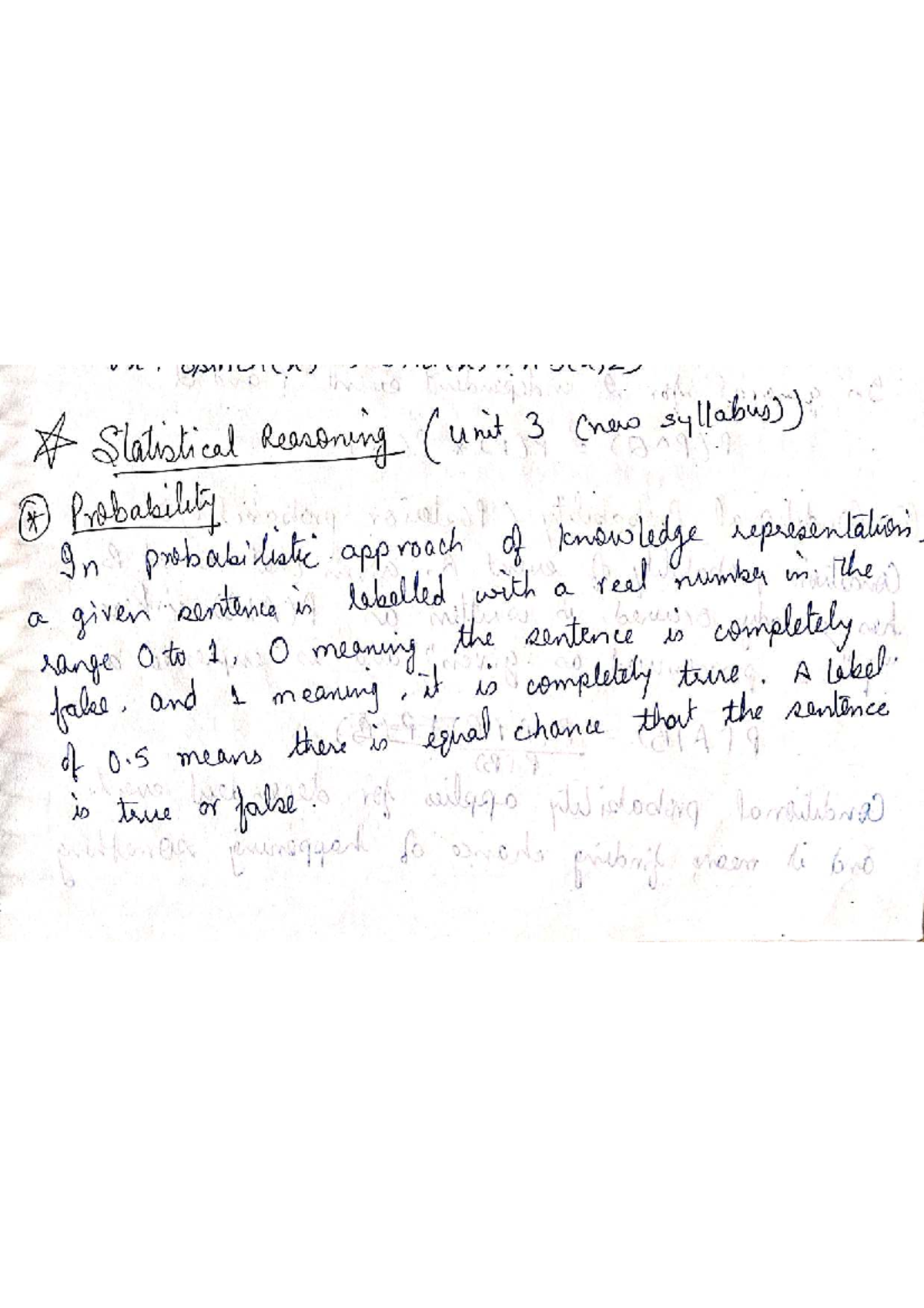 Unit 3: Probability and Bayesian Networks - Statistical Reasoning Notes ...
