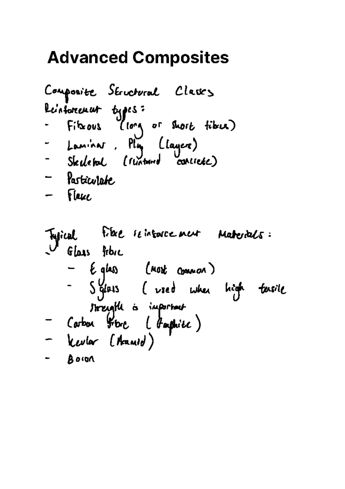 Advanced Composites - Advanced Composites Composite Structural Classes ...