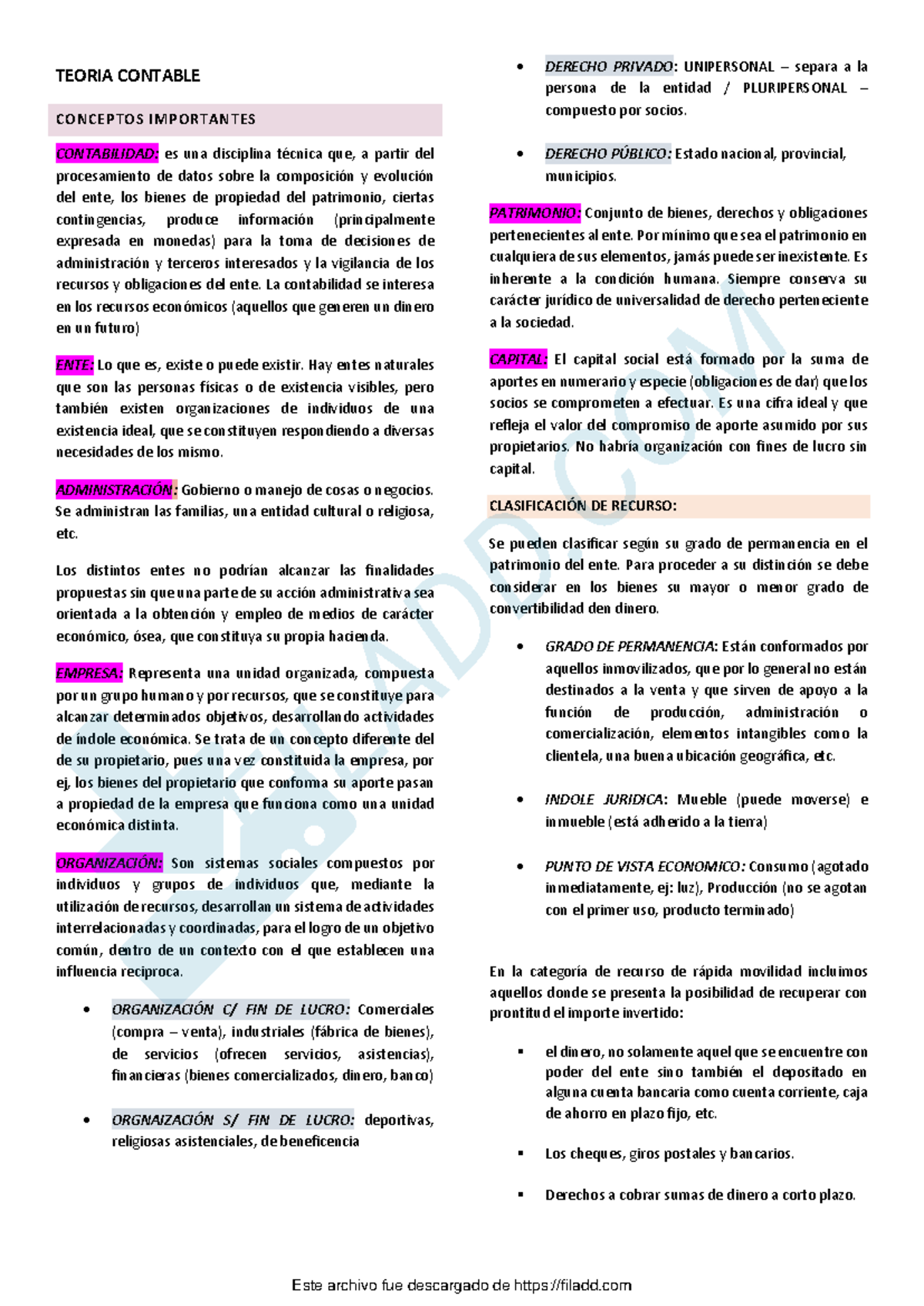 Teoría Contable: Resumen 1 Parcial - Claves y Conceptos Esenciales - Document Preview