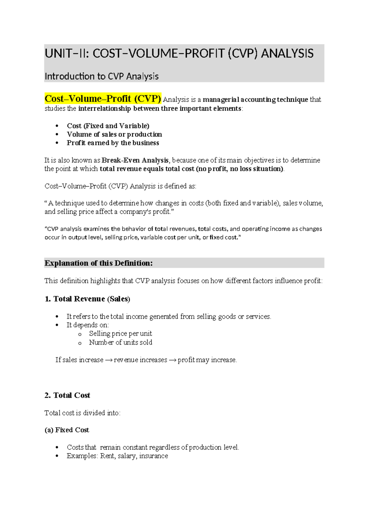 (CVP) Analysis: Understanding Cost-Volume-Profit Relationships in MBA ...