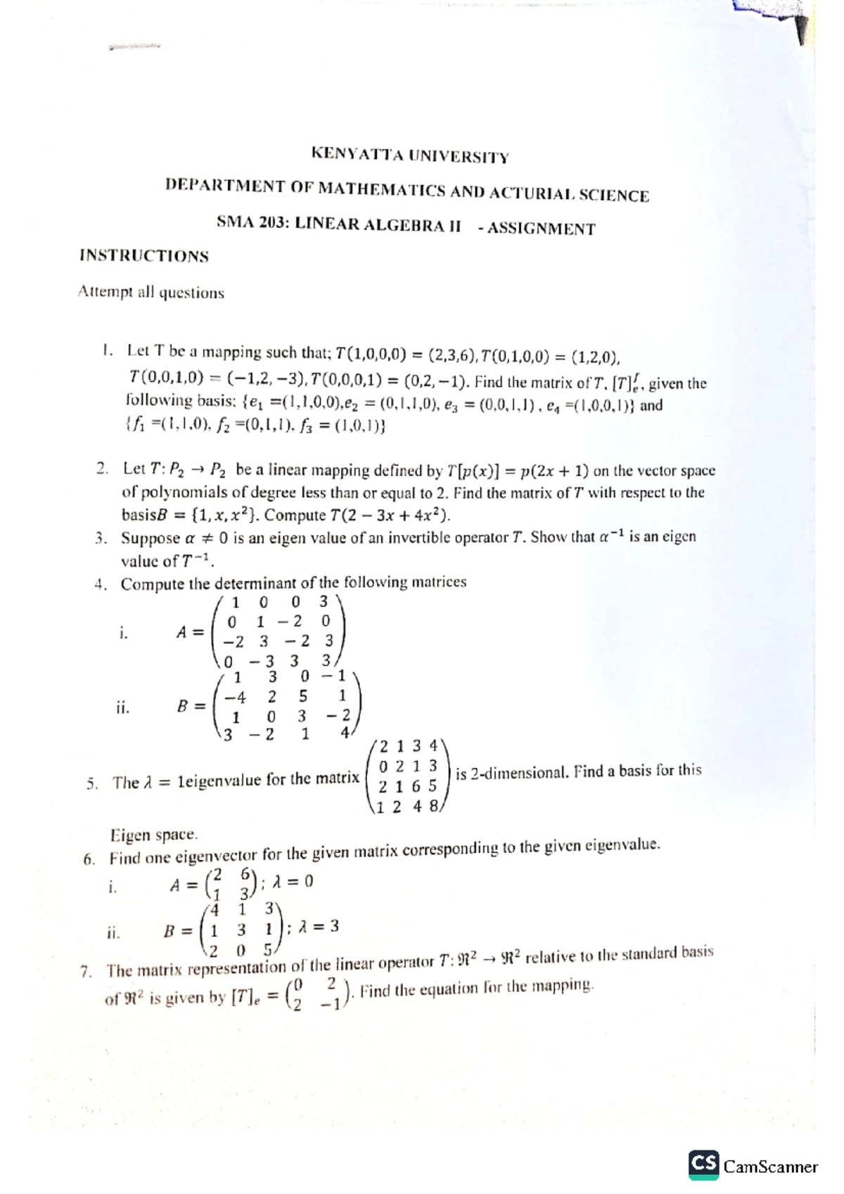 SMA 336 CAT 2 March 2025 - cool - SMA 336: ORDINARY DIFFERENTIAL ...