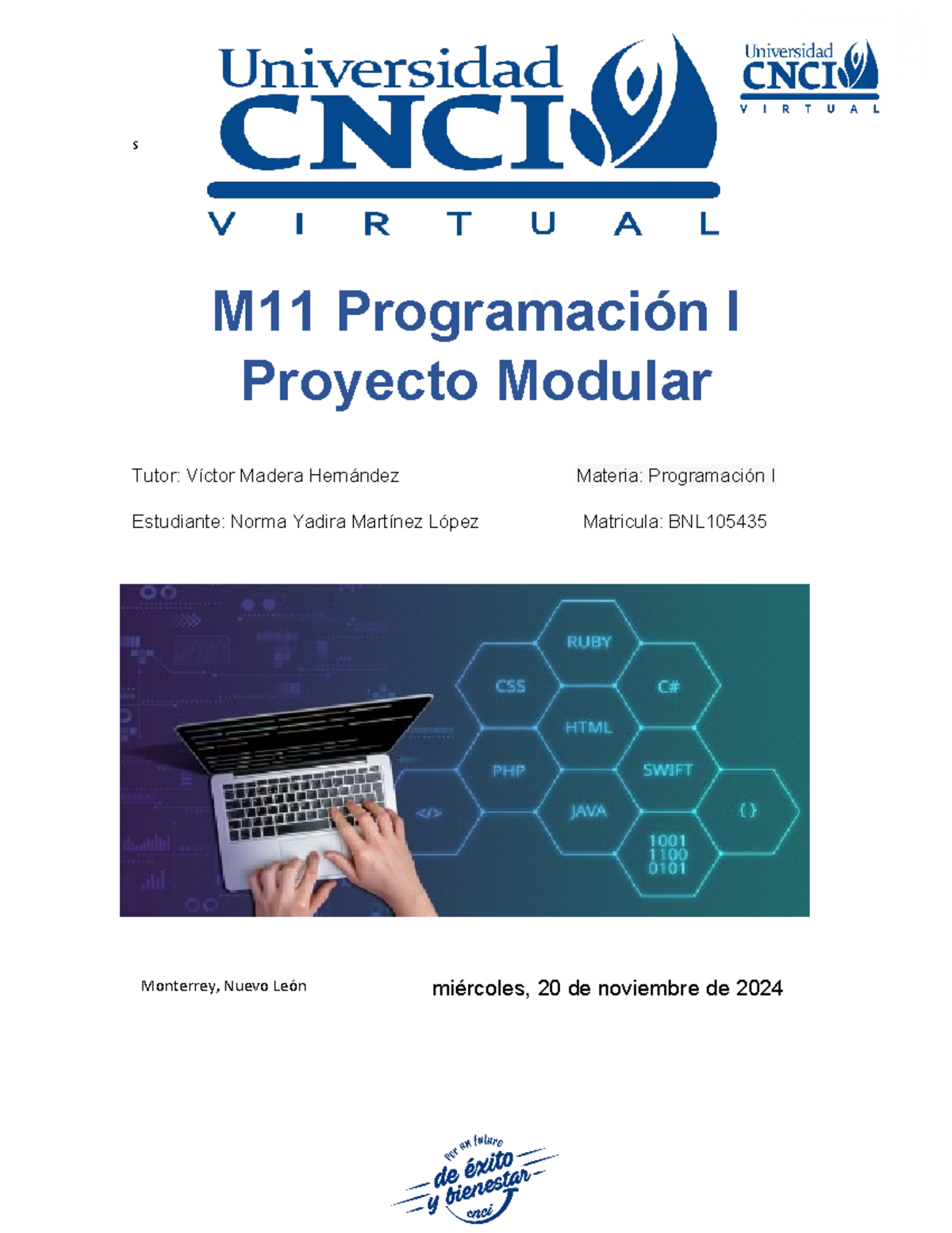 **M11 Programación I: Proyecto Modular sobre POO y C++** - Studocu
