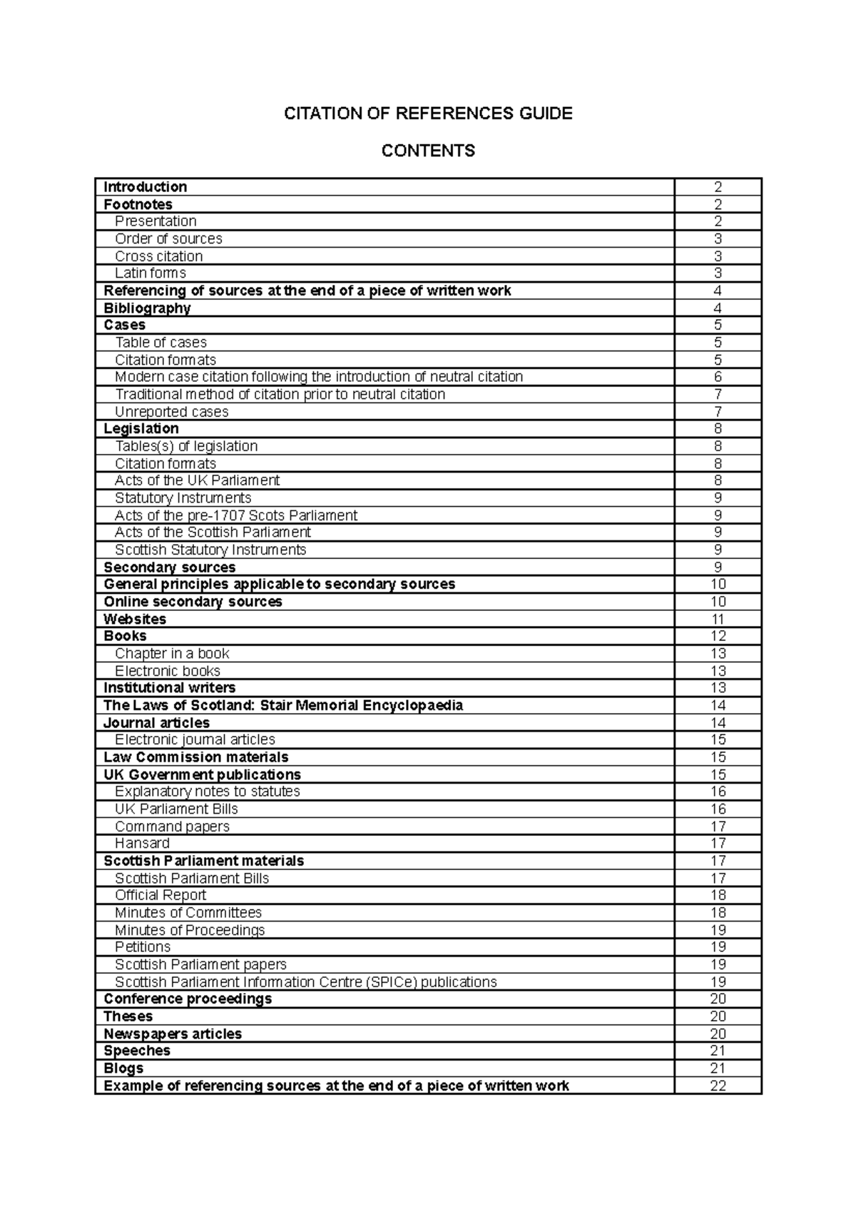 OSCOLA Citation Guide for Legal References and Bibliographies - Studocu