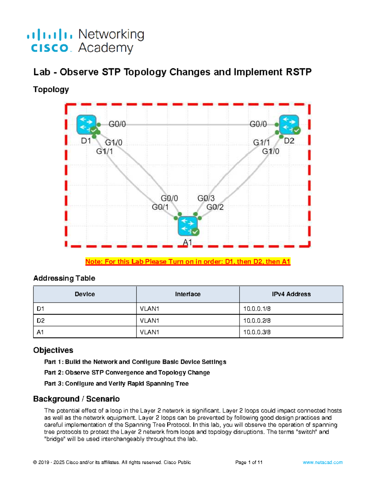 MV 2.1.2 Lab: STP Topology Changes & RSTP Implementation Guide - Studocu