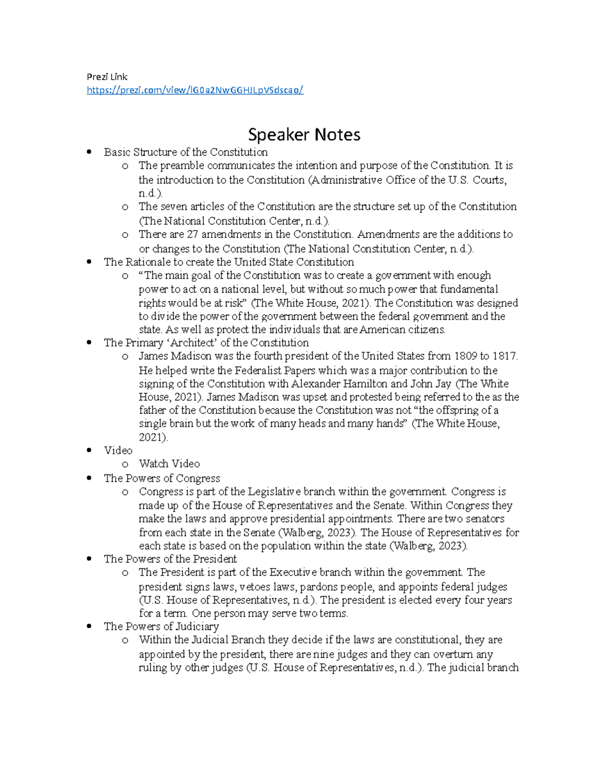 Constitution Day Presentation Notes and Key Concepts - Studocu