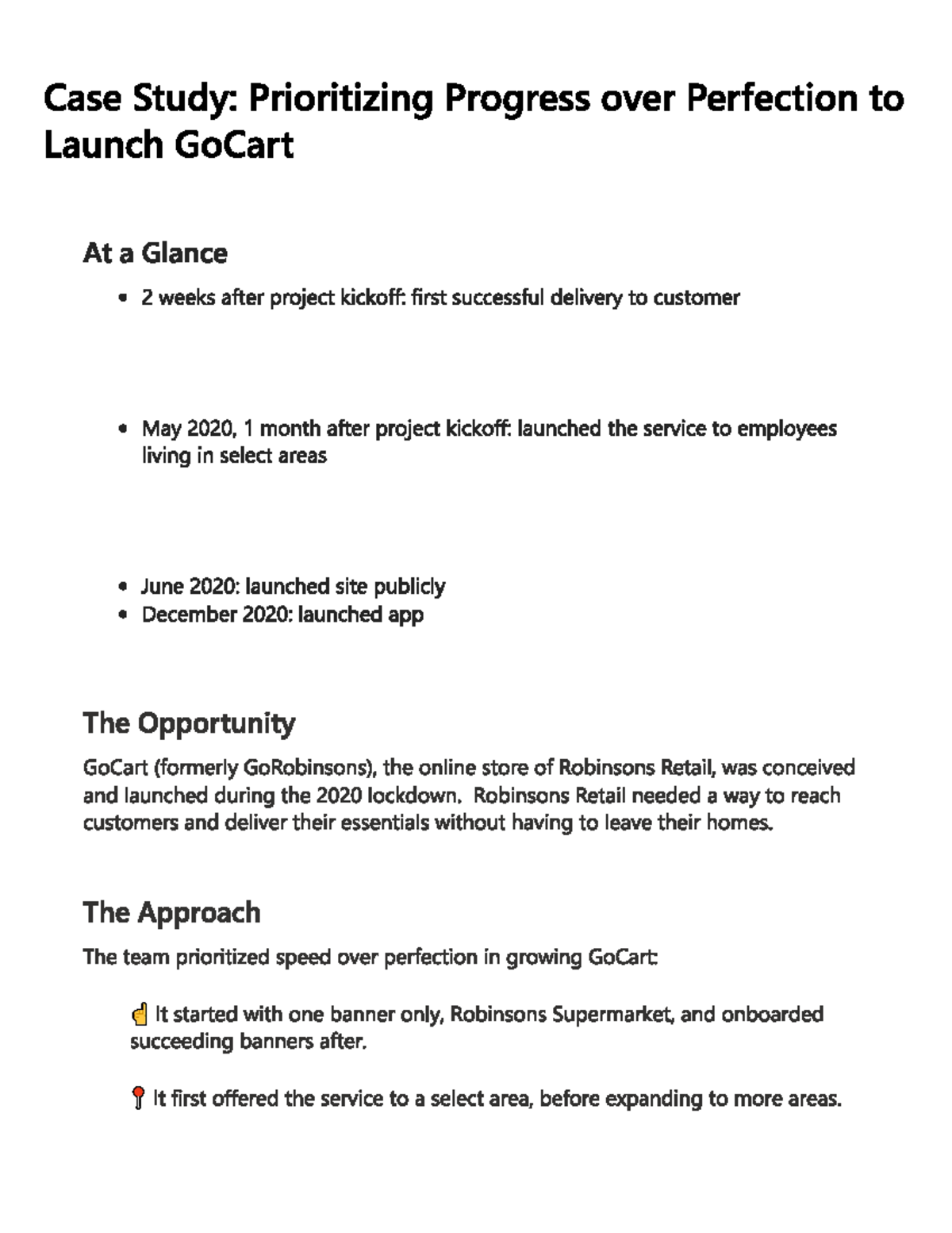 Go Kart - Notes - Case Study: Prioritizing Progress over Perfection to ...