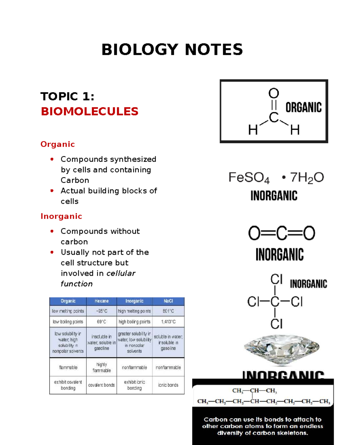 BIO 101: Final Exam Notes on Biomolecules & Body Systems - Studocu