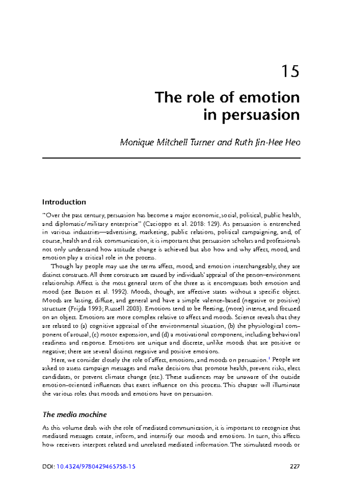 The Role of Emotion in Persuasion: Insights from Media Communication ...