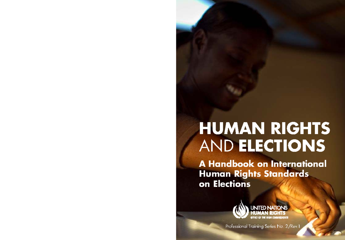 HUMAN RIGHTS AND ELECTIONS: A Handbook on International Standards - Studocu