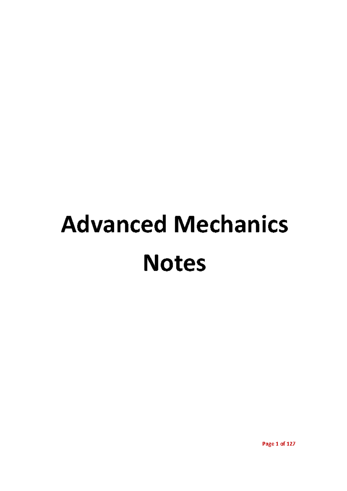 Advanced Mechanics Notes (PHYS 101) - Projectile & Circular Motion ...
