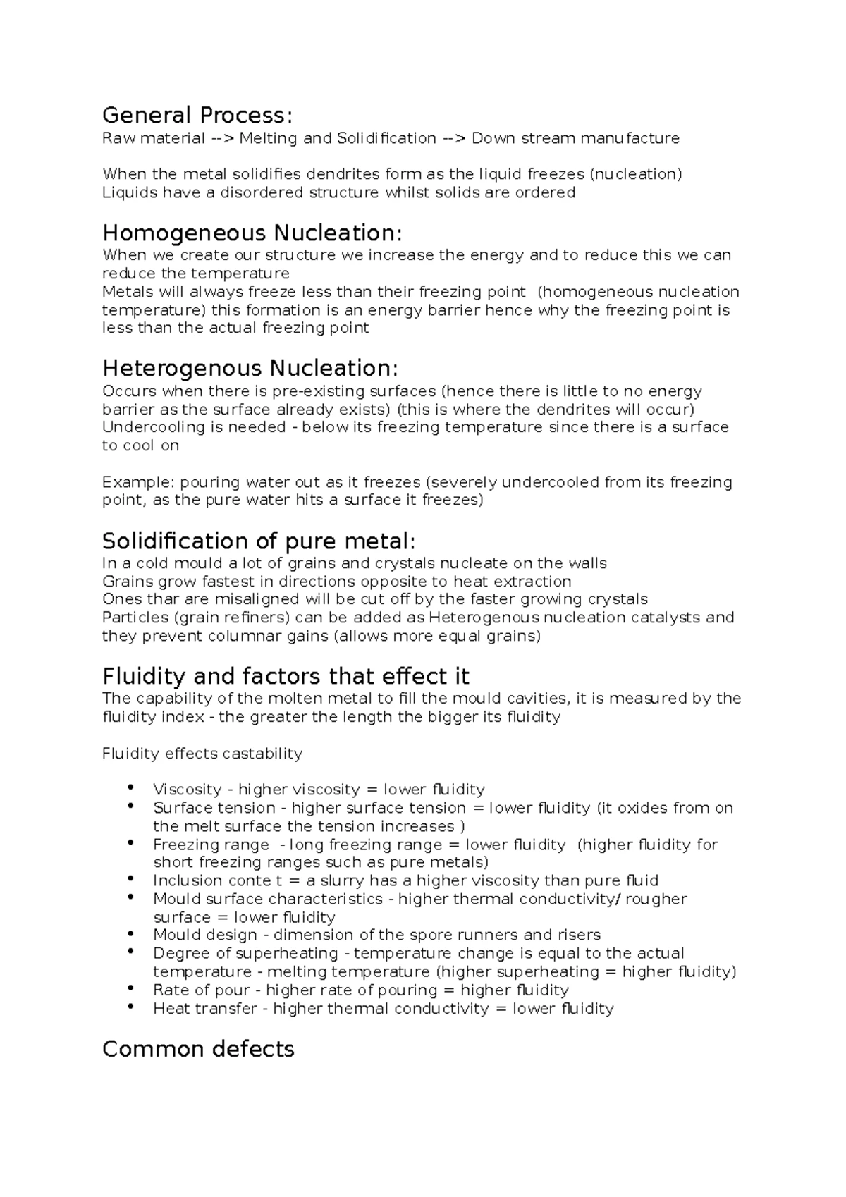 MECH2305 - Lecture Notes on Casting, Forging, and Manufacturing ...
