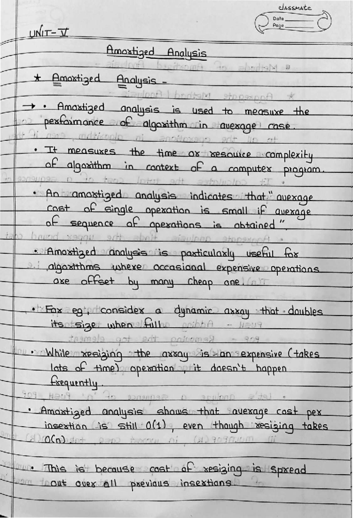DAA 5 - Amortized Analysis and Randomized Algorithms Notes - Studocu