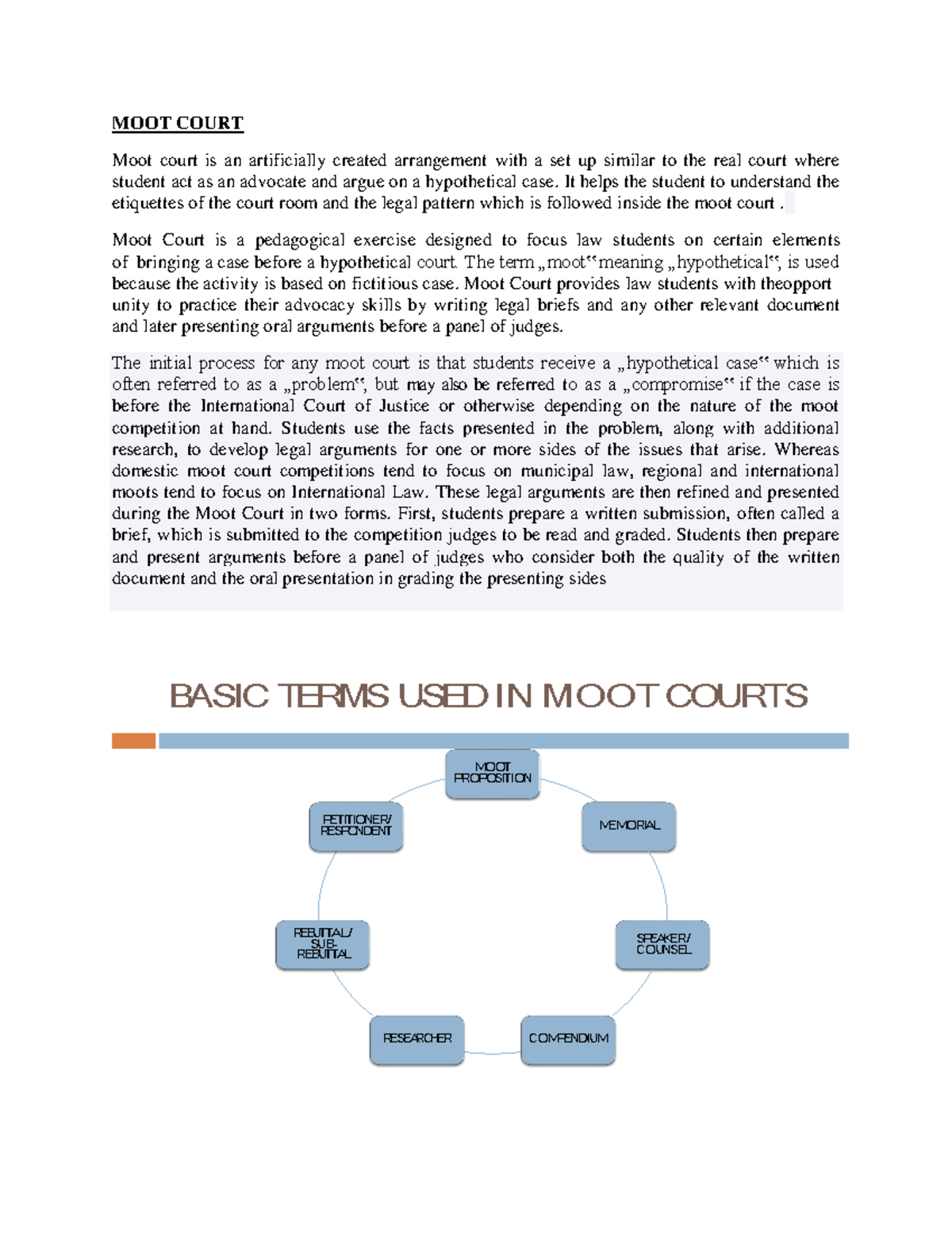 Moot Court Notes (UB) - Essential Guide for Law Students - Studocu